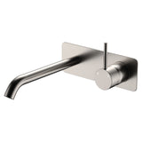 Fienza Kaya Up Basin/Bath Mixer 200mm Dress Kit Soft Square Plate Brushed Nickel D228119BN-200