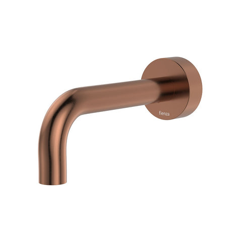 Fienza Kaya Wall Basin/Bath 130mm Outlet Round Plate Lead Free Brushed Copper 228121CO-LF