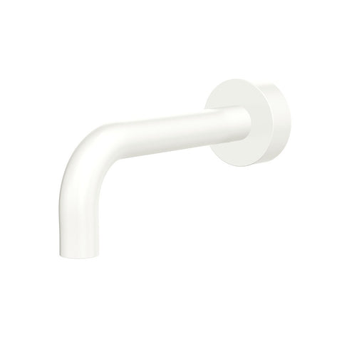 Fienza Kaya Wall Basin/Bath 130mm Outlet Round Plate Lead Free Matte White 228121MW-LF