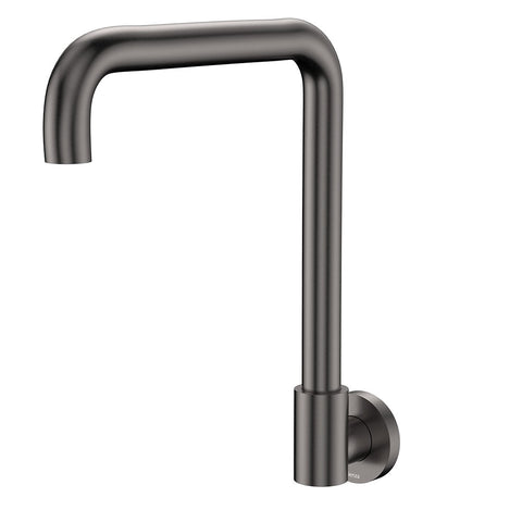 Fienza Kaya Squareline Wall Swivel Outlet Lead Free Gunmetal 228122GM-LF