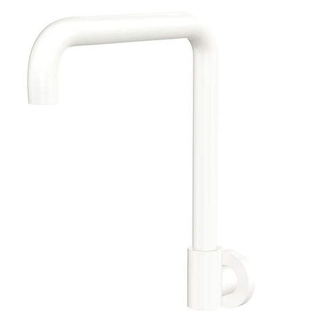 Fienza Kaya Squareline Wall Swivel Outlet Lead Free Matte White 228122MW-LF