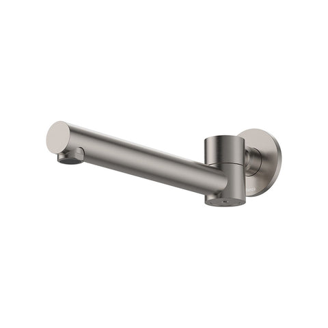 Fienza Kaya Swivel Wall Basin/Bath 230mm Outlet Lead Free Brushed Nickel 228125BN-LF