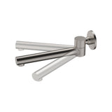 Fienza Kaya Swivel Wall Basin/Bath 230mm Outlet Lead Free Brushed Nickel 228125BN-LF