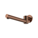 Fienza Kaya Swivel Wall Basin/Bath 230mm Outlet Lead Free Brushed Copper 228125CO-LF