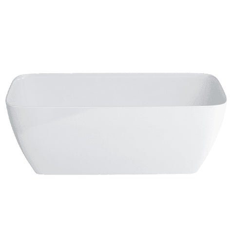 Abey ClearStone Canal Petite Freestanding Bath 1524mm Gloss White 22839