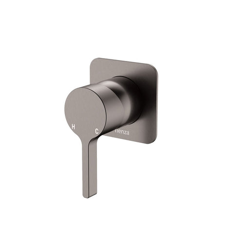 Fienza Sansa Wall Mixer Square Plate Lead Free Gunmetal 229101GM-2-LF