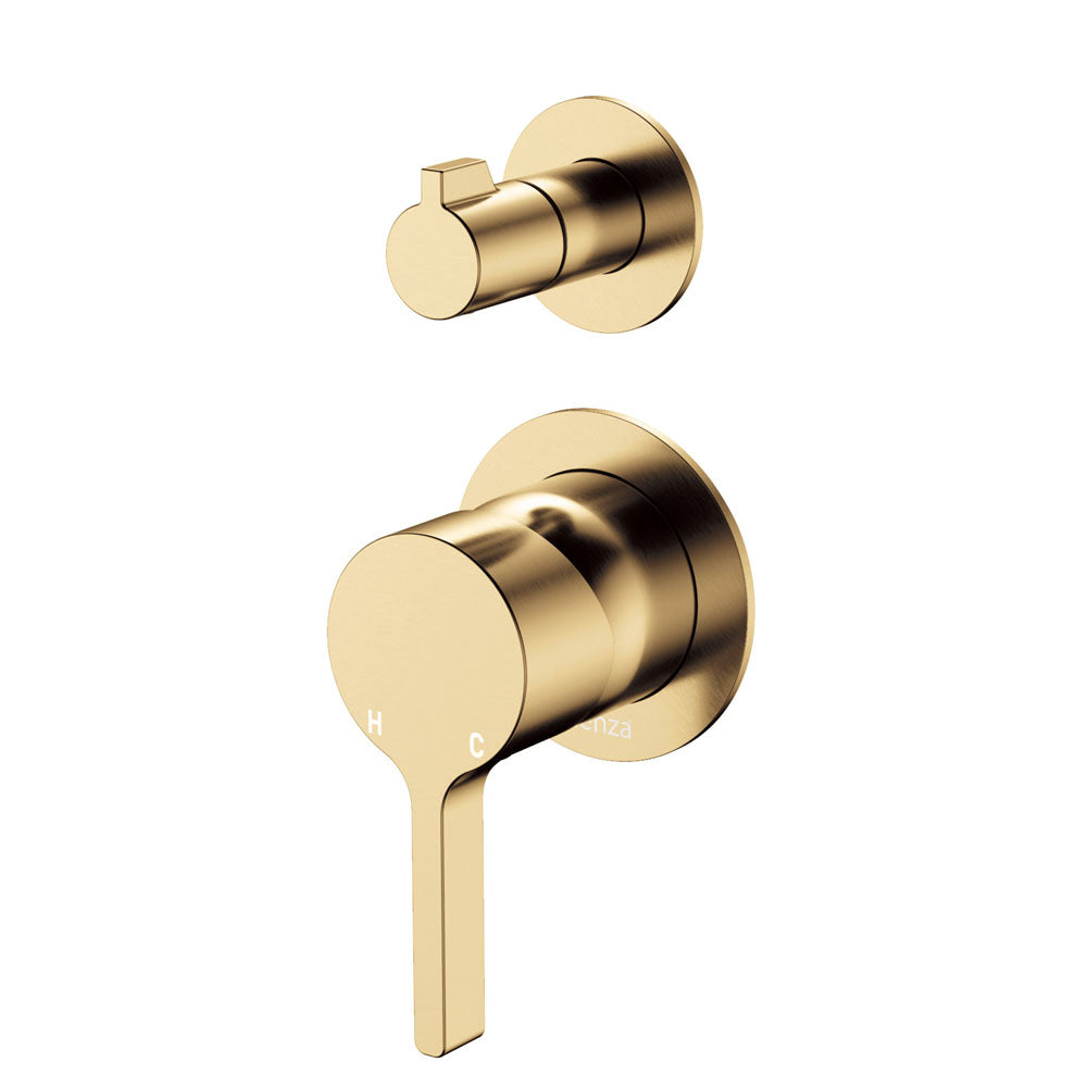 Fienza Sansa Wall Diverter Mixer Round Plate Lead Free Urban Brass 229102UB-4-LF
