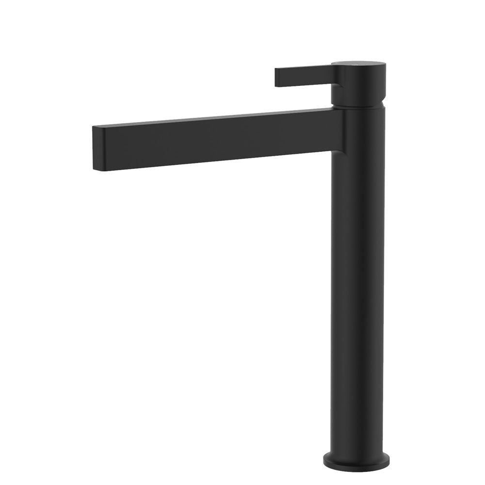 Fienza Sansa Tall Basin Mixer Lead Free Eco Brass Matte Black 229107B-LF