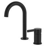Fienza Sansa Round Hob Basin Mixer Set Lead Free Matte Black 229117B-LF