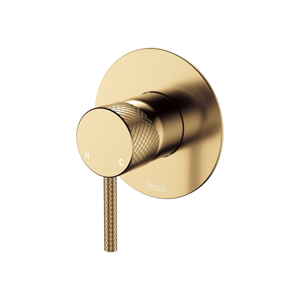 Fienza Axle Wall Mixer Large Round Plate Lead Free Urban Brass 231101UB-3-LF