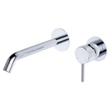 Fienza Axle Basin/Bath Wall Mixer Dress Kit 200mm Outlet Round Plate Chrome D231104-200