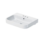 Duravit Happy D.2 Furniture Washbasin 650x505mm (3 Taphole) with Overflow Glazed Underneath Alpine White 2318650030-P