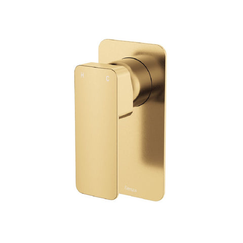 Fienza Tono Wall Mixer Large Rectangular Plate Lead Free Urban Brass 233101UB-LF