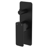 Fienza Tono Wall Diverter Mixer Large Rectangular Plate Lead Free Matte Black 233102B-LF