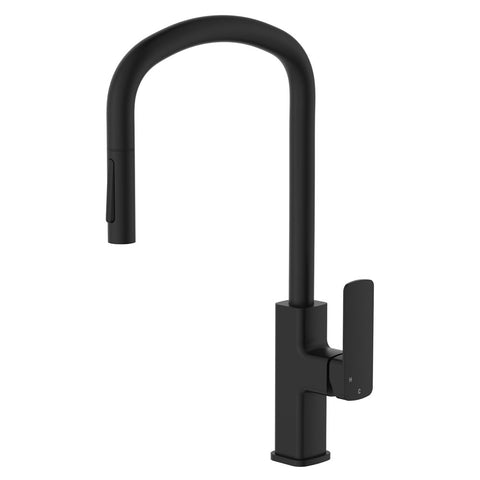 Fienza Tono Pull Out Sink Mixer Lead Free Matte Black 233108B-LF