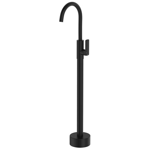 Fienza Tono Floor Mounted Basin/Bath Mixer Lead Free Matte Black 233112B-LF