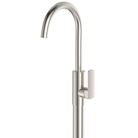 Fienza Tono Floor Mounted Basin/Bath Mixer Lead Free Brushed Nickel 233112BN-LF