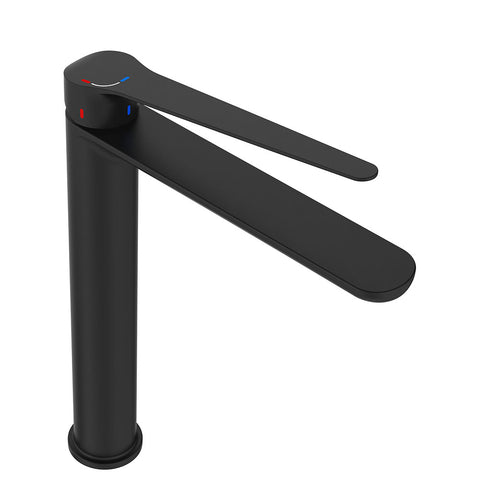 Fienza Empire Care Tall Basin Mixer Cold Start Lead Free Matte Black 234107DB-LF