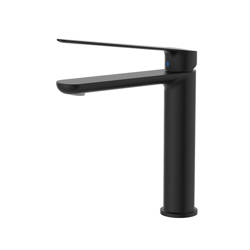 Fienza Empire Slim Care Medium Basin Mixer Cold Start Lead Free Matte Black 234110DB-LF