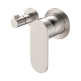Fienza Empire Slim Wall Diverter Mixer Small Round Plts Horizontal Dress Kit Lead Free Brushed Nickel D234112BN-4-LF