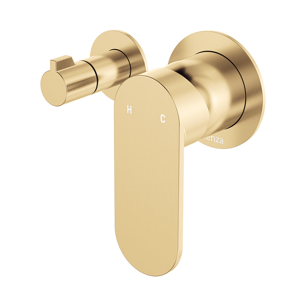 Fienza Empire Slim Wall Diverter Mixer Small Round Plts Horizontal Dress Kit Lead Free Urban Brass D234112UB-4-LF