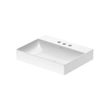 Duravit DuraSquare Washbasin 600x470mm (3 Taphole) No Overflow Waste Inc. Glazed Under Alpine White 2353600044-P