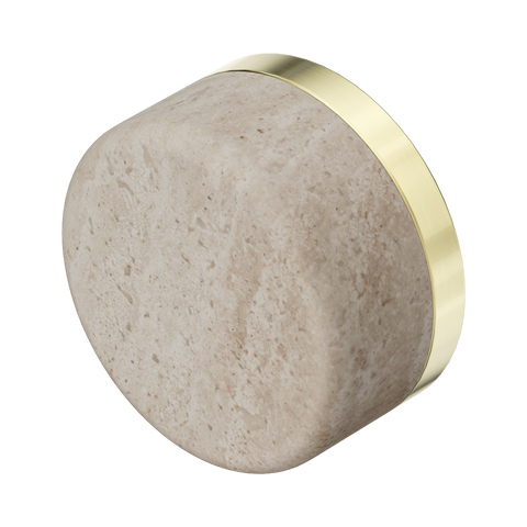 Nero Serenity Handle Rome Travertine (Each) Brushed Gold 24C008BG