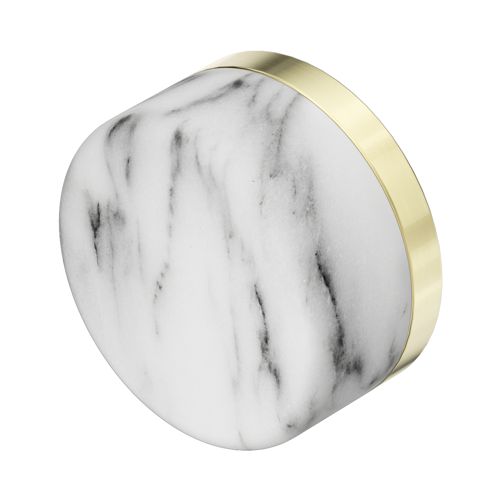 Nero Serenity Handle Arabescato Corchia (Each) Brushed Gold 24C009BG