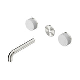 Nero Serenity Wall Basin Set 160mm Spout Trim Kit Only Carrara Handle Brushed Nickel 24D074BN