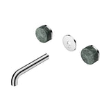 Nero Serenity Wall Basin Set 160mm Spout Trim Kit Only Verde Alpi Handle Chrome 24D075CH