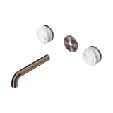 Nero Serenity Wall Basin Set 160mm Spout Trim Kit Only Arabescato Corchia Handle Brushed Bronze 24D077BZ