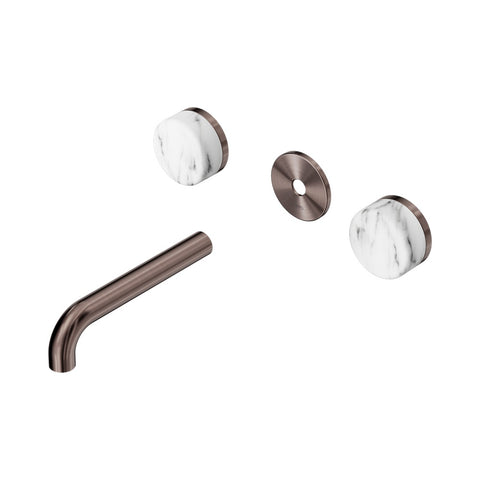 Nero Serenity Wall Basin Set 160mm Spout Trim Kit Only Arabescato Corchia Handle Brushed Bronze 24D077BZ