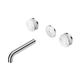 Nero Serenity Wall Basin Set 160mm Spout Trim Kit Only Arabescato Corchia Handle Chrome 24D077CH