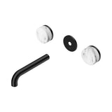 Nero Serenity Wall Basin Set 160mm Spout Trim Kit Only Arabescato Corchia Handle Matte Black 24D077MB