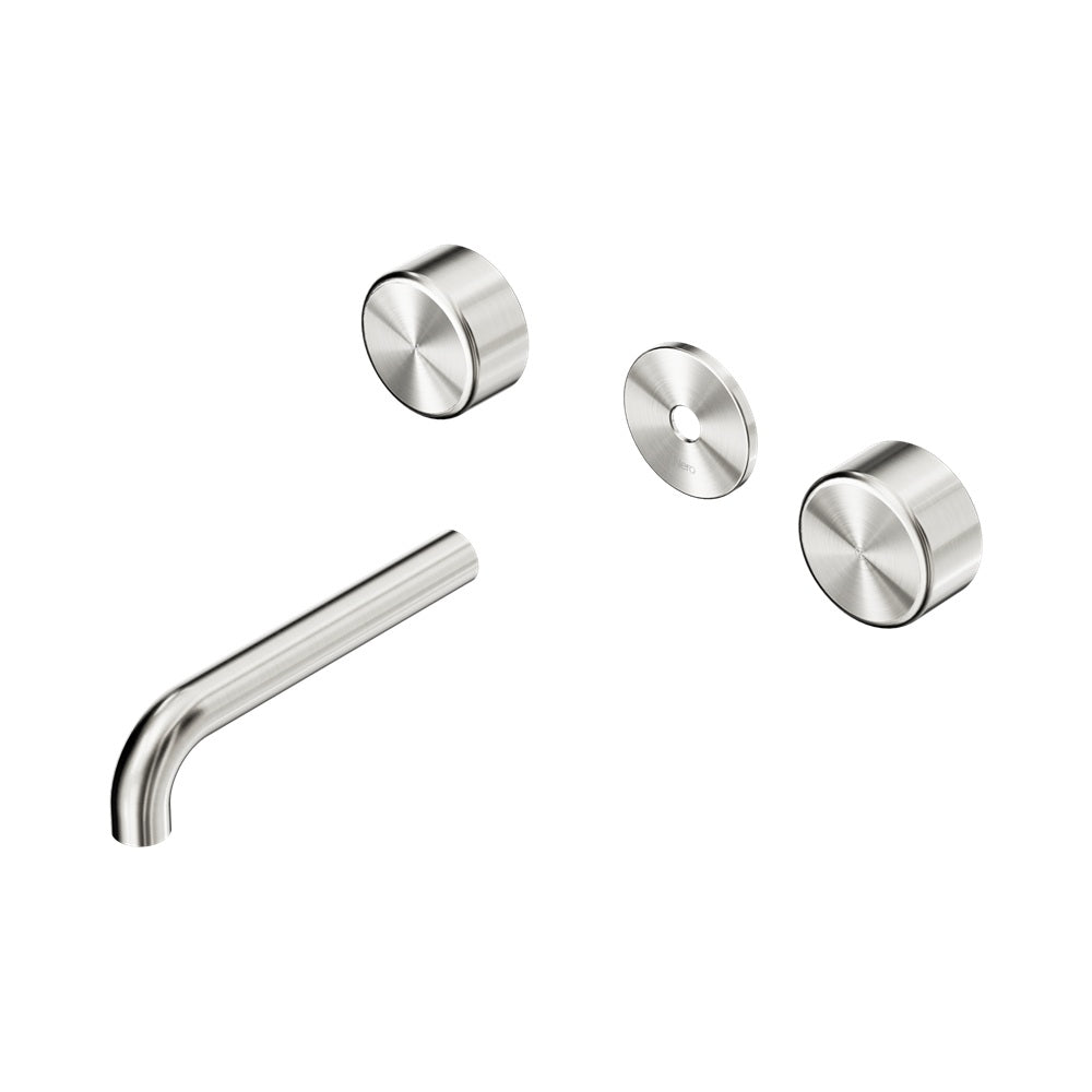 Nero Serenity Wall Basin Set 160mm Spout Trim Kit Only Metal Handle Brushed Nickel 24D079BN