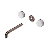 Nero Serenity Wall Basin Set 185mm Spout Trim Kit Only Carrara Handle Brushed Bronze 24D080BZ