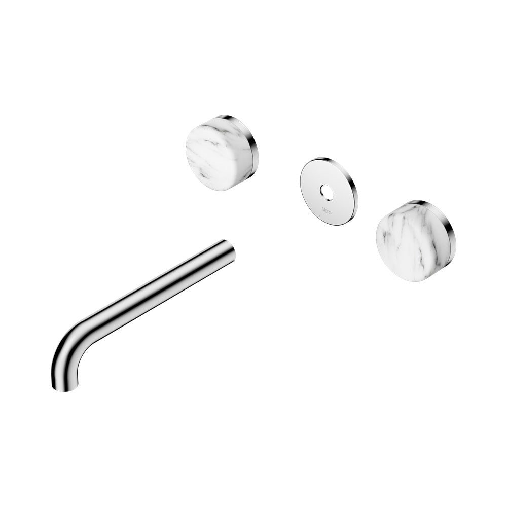 Nero Serenity Wall Basin Set 185mm Spout Trim Kit Only Arabescato Corchia Handle Chrome 24D083CH