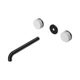 Nero Serenity Wall Basin Set 220mm Spout Trim Kit Only Carrara Handle Matte Black 24D086MB