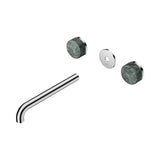 Nero Serenity Wall Basin Set 220mm Spout Trim Kit Only Verde Alpi Handle Chrome 24D087CH