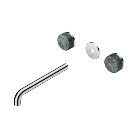 Nero Serenity Wall Basin Set 220mm Spout Trim Kit Only Verde Alpi Handle Chrome 24D087CH