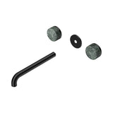 Nero Serenity Wall Basin Set 220mm Spout Trim Kit Only Verde Alpi Handle Matte Black 24D087MB