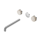 Nero Serenity Wall Basin Set 220mm Spout Trim Kit Only Rome Travertine Handle Chrome 24D088CH