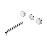 Nero Serenity Wall Basin Set 220mm Spout Trim Kit Only Arabescato Corchia Handle Chrome 24D089CH