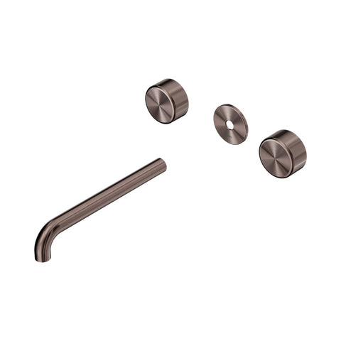 Nero Serenity Wall Basin Set 220mm Spout Trim Kit Only Metal Handle Brushed Bronze 24D091BZ