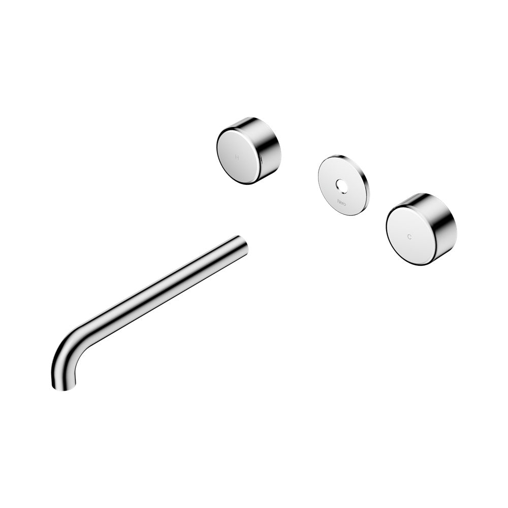 Nero Serenity Wall Basin Set 220mm Spout Trim Kit Only Metal Handle Chrome 24D091CH