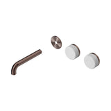 Nero Serenity Wall Basin Set 160mm Offset Spout Trim Kit Only Carrara Handle Brushed Bronze 24D092BZ