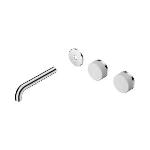Nero Serenity Wall Basin Set 160mm Offset Spout Trim Kit Only Carrara Handle Chrome 24D092CH