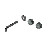 Nero Serenity Wall Basin Set 160mm Offset Spout Trim Kit Only Verde Alpi Handle Gunmetal 24D093GM
