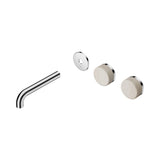 Nero Serenity Wall Basin Set 160mm Offset Spout Trim Kit Only Rome Travertine Handle Chrome 24D094CH