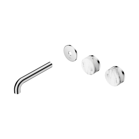 Nero Serenity Wall Basin Set 160mm Offset Spout Trim Kit Only Arabescato Corchia Handle Chrome 24D095CH